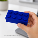 Antiestrés Poliuretano azul reflex  7.8*4*2.8CM lego rectangular 4x2