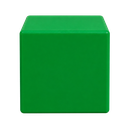 Antiestres Pu Verde 5 cm cubo orillas redondas