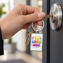 Llavero Metal Plateado rectangular Para Sublimar