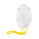 calculadora digital con pita, plastico, amarillo