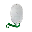 calculadora digital con pita, plastico, verde