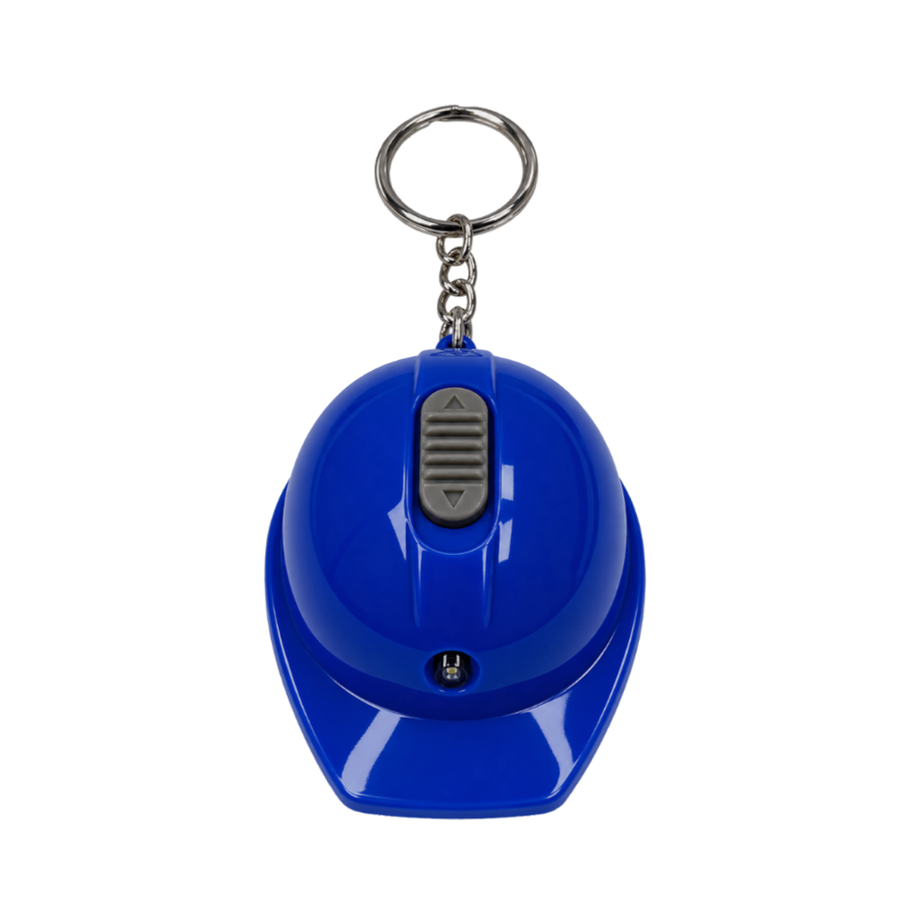 Llavero Plástico Azul Reflex 6.4*4.4*3 cm forma de casco tipo llavero con linterna