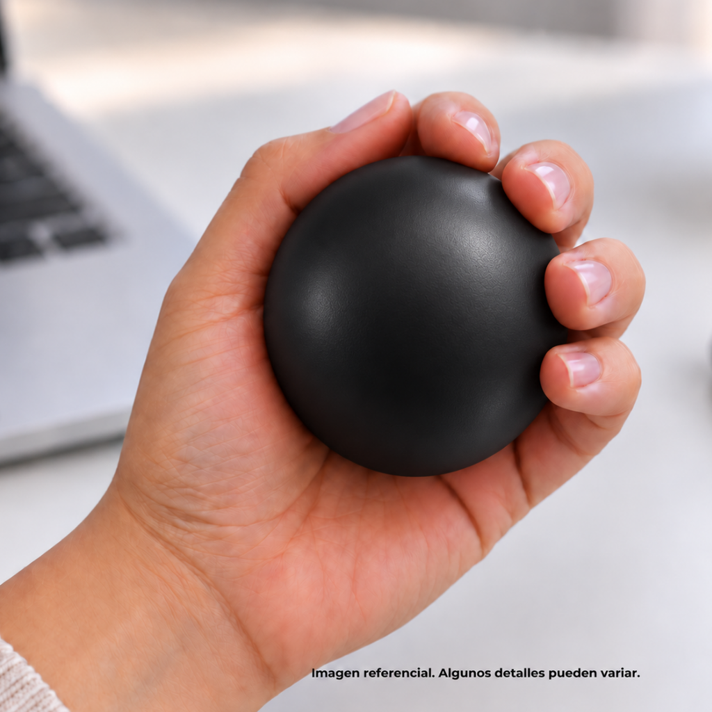 pelotas, poliuretano, negro, 6.3 centimetros, antiestres,