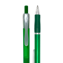 lapiceros, plástico, verde, 14.5 centimetros, translúcido con goma antideslizante