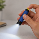 Linterna Aluminio Azul Oscuro 1.6*7  cm De Bolsillo Para Llavero