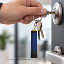 Linterna Aluminio Azul Oscuro 1.6*7  cm De Bolsillo Para Llavero