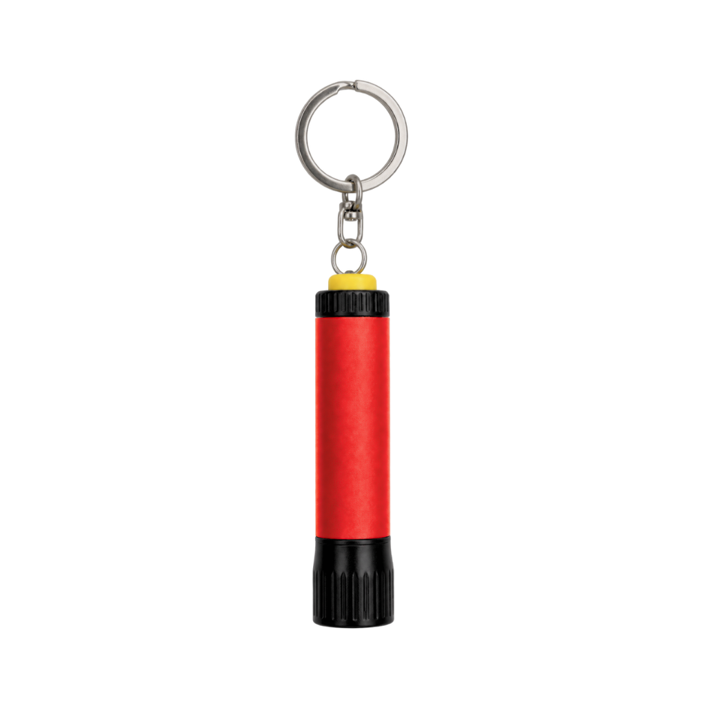 Linterna Aluminio rojo 1.6*7  cm De Bolsillo Para Llavero