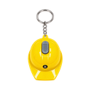 Llavero Plástico Amarillo 6.4*4.4*3 cm forma de casco tipo llavero con linterna