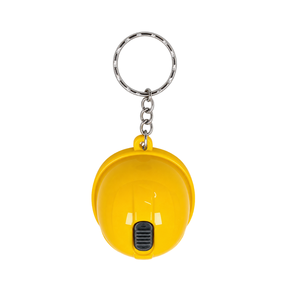 Llavero Plástico Amarillo 6.4*4.4*3 cm forma de casco tipo llavero con linterna
