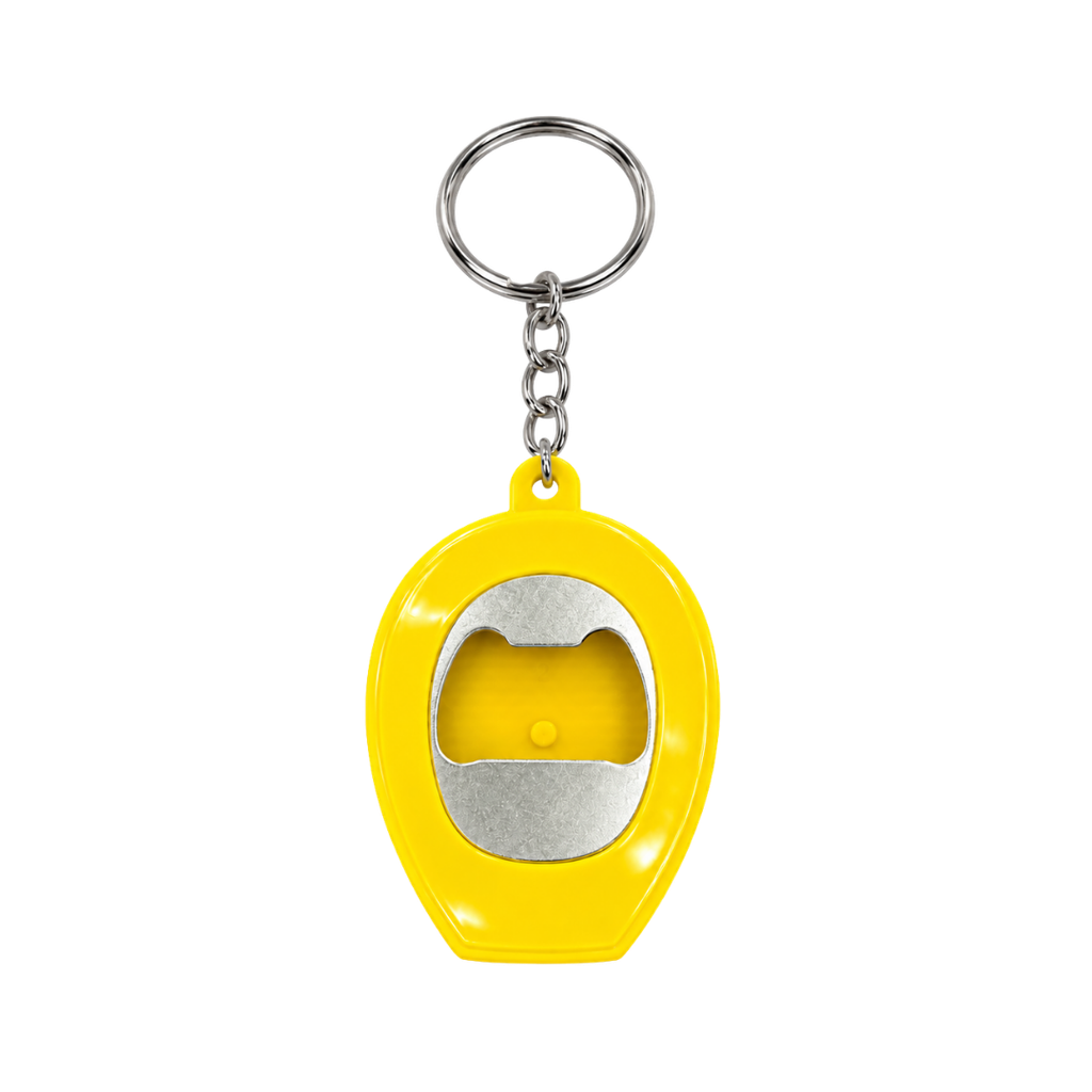 Llavero Plástico Amarillo 6.4*4.4*3 cm forma de casco tipo llavero con linterna