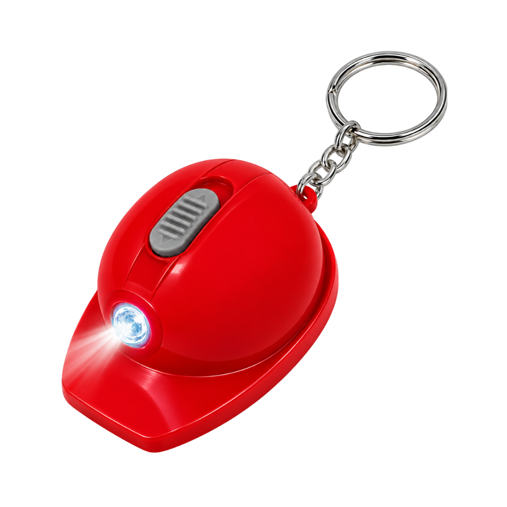 Llavero Plástico Rojo 6.4*4.4*3 cm forma de casco tipo llavero con linterna