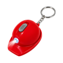 Llavero Plástico Rojo 6.4*4.4*3 cm forma de casco tipo llavero con linterna