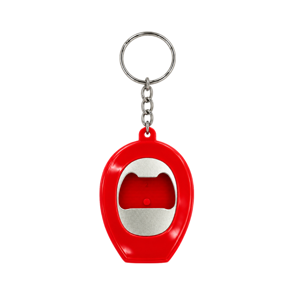 Llavero Plástico Rojo 6.4*4.4*3 cm forma de casco tipo llavero con linterna