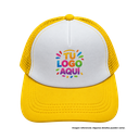 gorras para sublimar, cuerpo de malla, amarillo, cierre plastico ,