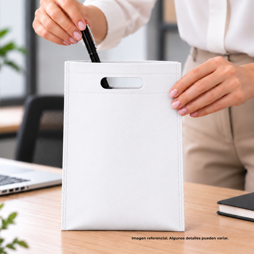 bolsa, ecologica, blanco, 40 gsm 20*25 centimetros, mini sellada