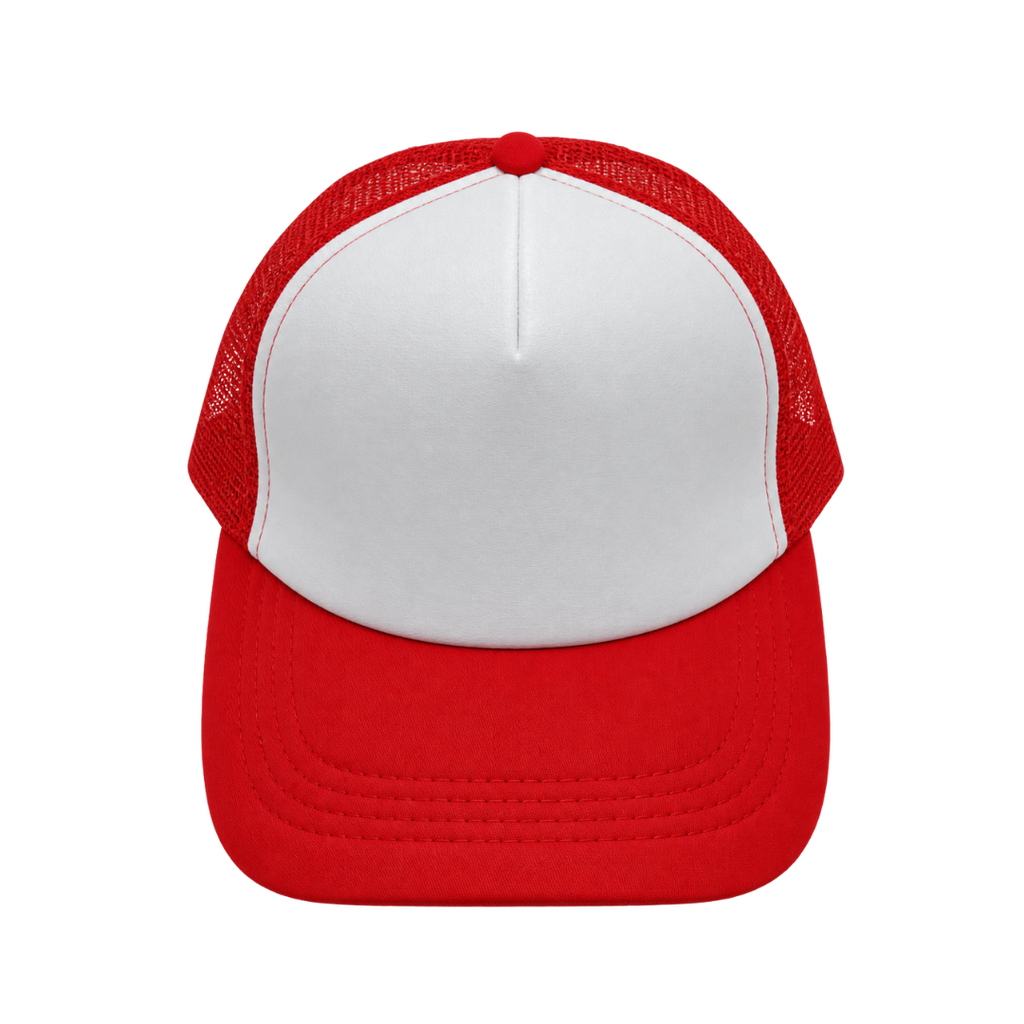 Gorra Rojo Para Sublimar Cuerpo De Malla Cierre Plastico