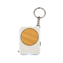 Llavero Fibra de trigo blanco metro con bambu