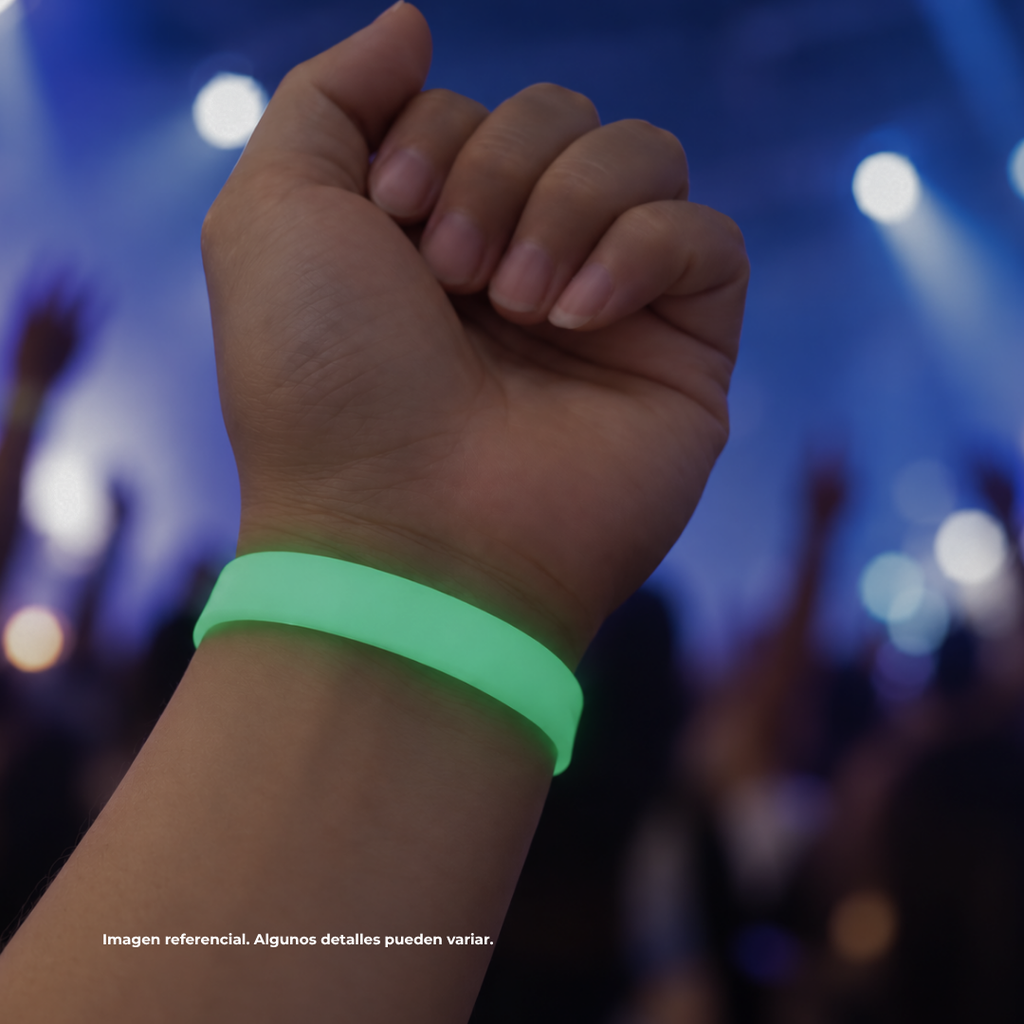 Pulseras, Silicón, Blanco, Brilla En La , Oscuridad