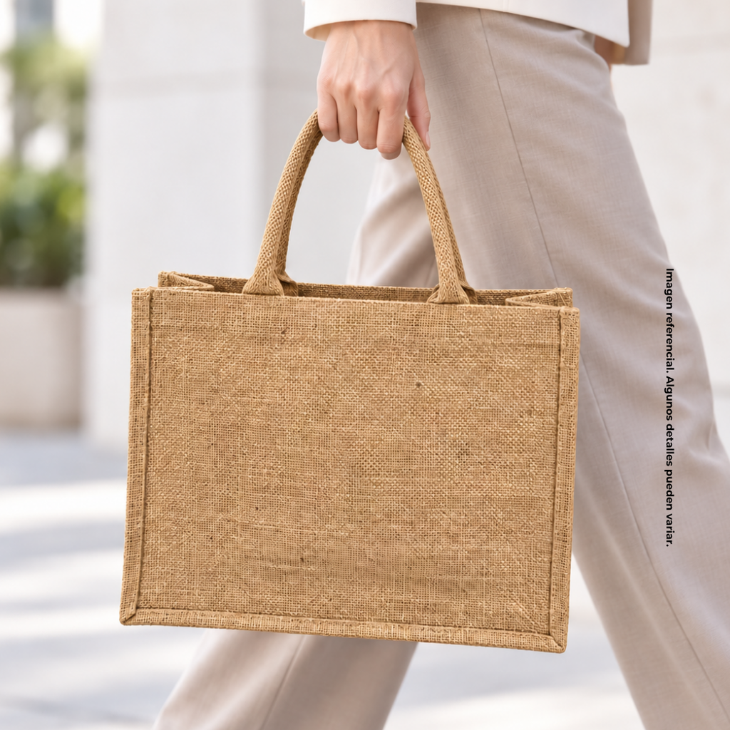 Bolsa Yute Natural 27*35*13 cm Interior Reforzado
