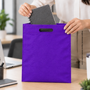 Bolsa Tela Ecológica morado 37*32*8.5 cm sobre sellada 70 gr