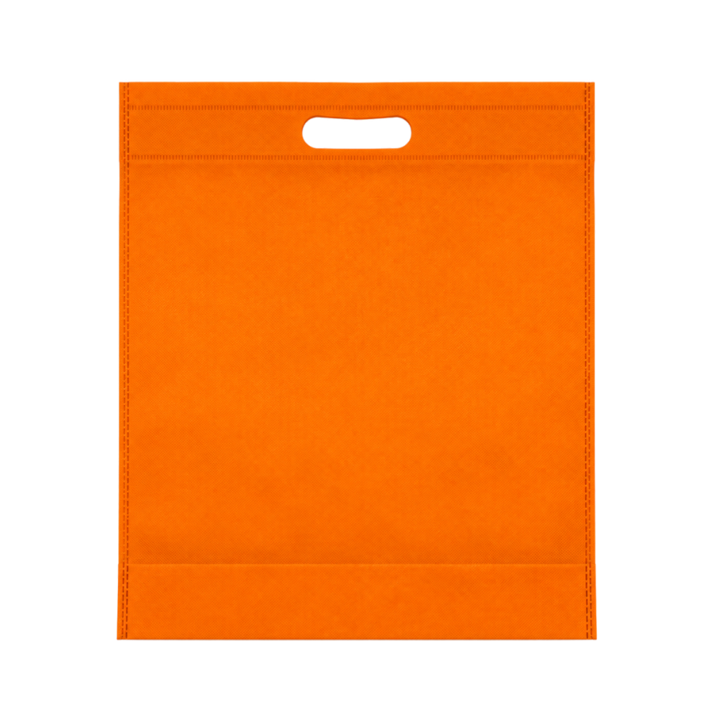 Bolsa Tela Ecológica anaranjado  37*32*8.5 cm sobre sellada 70 gr