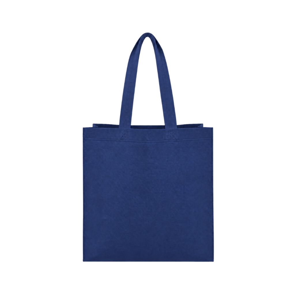 Bolsa Ecologica azul oscuro 40*35*12 cm con fuelle sellada 80g