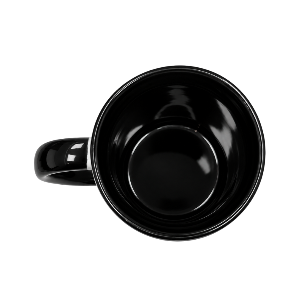 taza, cerámica, negro, 8.2* h9.5 cm  11 oz , para sublimar color interior y oreja