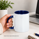 taza, cerámica, azul reflex, 8.2* h9.5 cm 11 oz , para sublimar color en interior y oreja