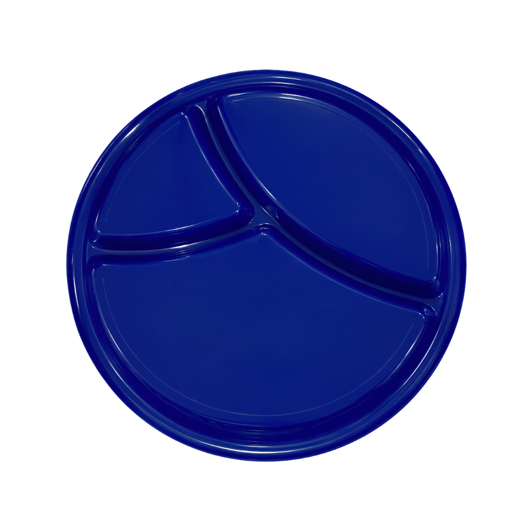 Boquitero con divisiones redondo, plastico, 2 cm, Azul