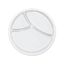 Boquitero con divisiones redondo, plastico, 2 cm, Blanco