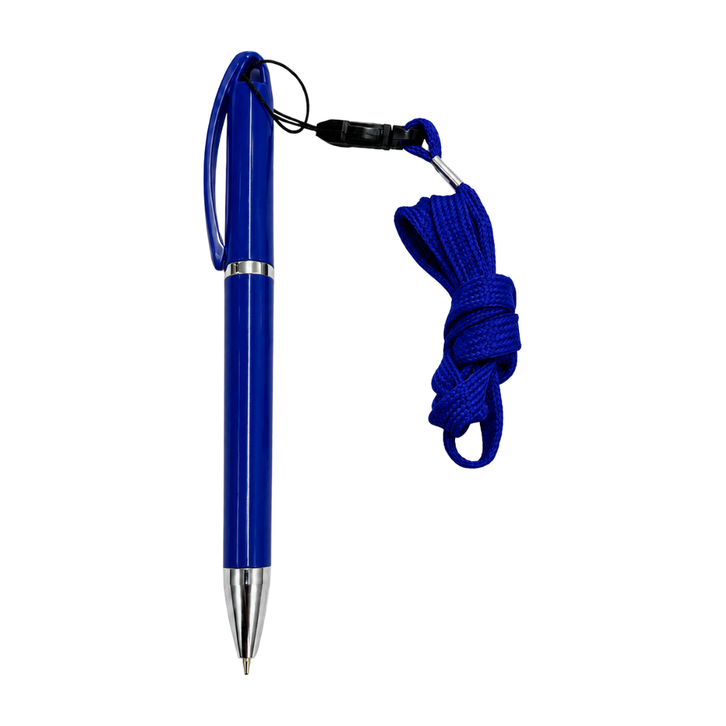 lapicero delta con pita azul reflex