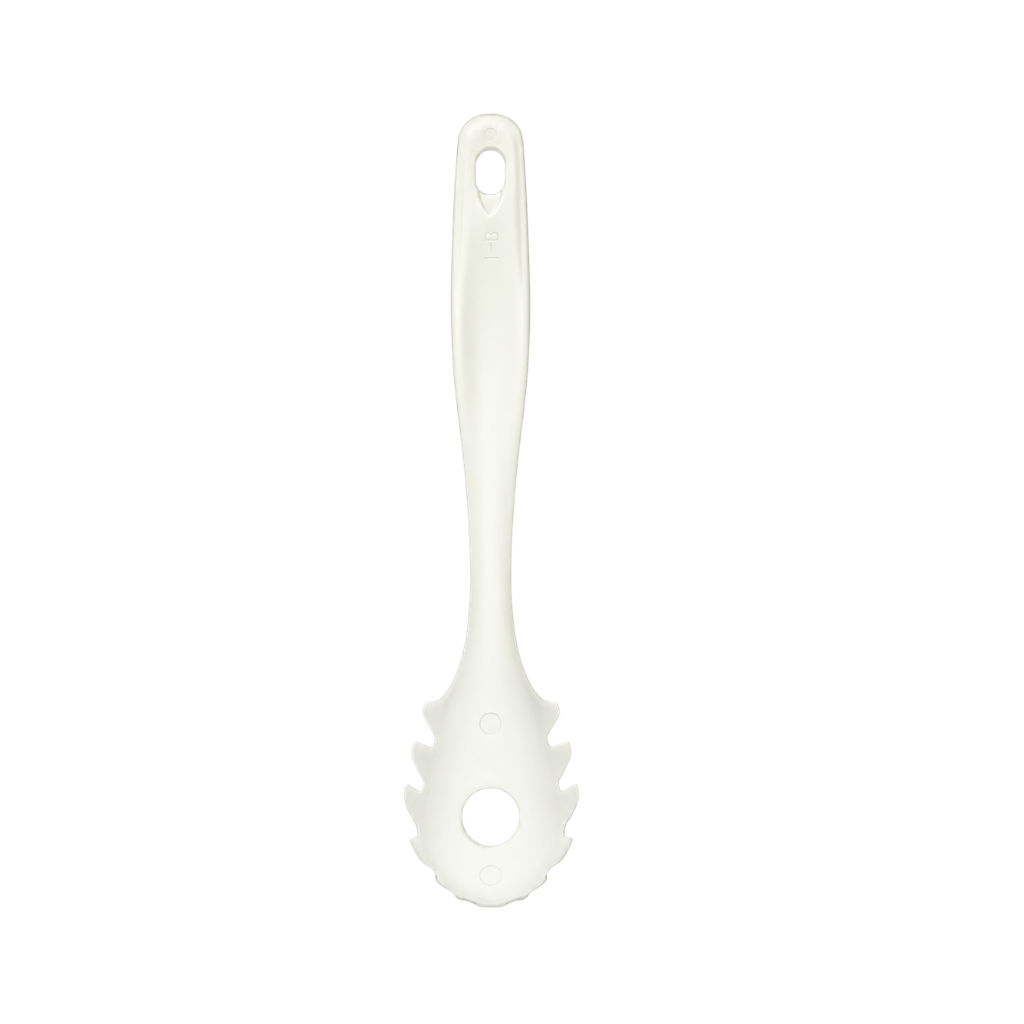 Cuchara, para pasta, Plástico, Blanco, 30 cm, kitchen Jum