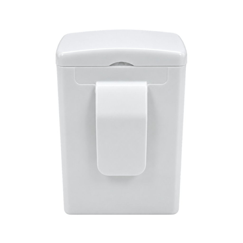 Dispensador de bolsas con clip para ajuste, plastico, 5 x 7.6 x 3.2 cm . Incluye 15 bolsas, Blanco