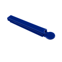Clip, Plástico, Azul, 14 cm, para bolsa 26 cm abierto