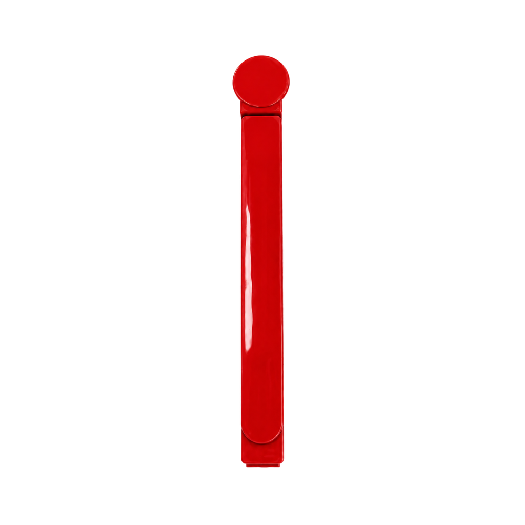 Clip, Plástico, Rojo, 14 cm, para bolsa 26 cm abierto