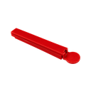 Clip, Plástico, Rojo, 14 cm, para bolsa 26 cm abierto