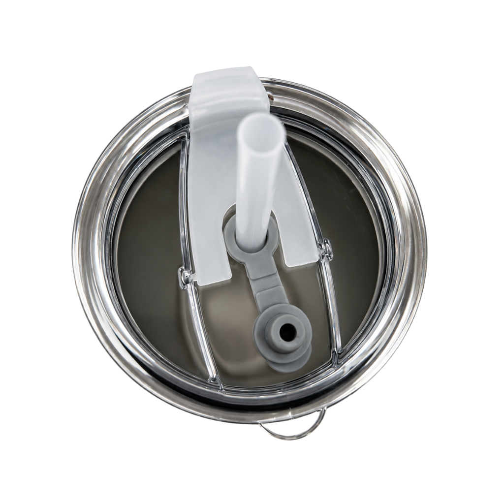 VASO, ACERO INOXIDABLE, BLANCO, 20 ONZAS, térmico doble pared con tapa plástica sello de silicón para sublimar