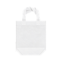 Bolsa, Tela ecólogica, Blanco, 28*23*10, de fuelle y 5 crayones de cera
