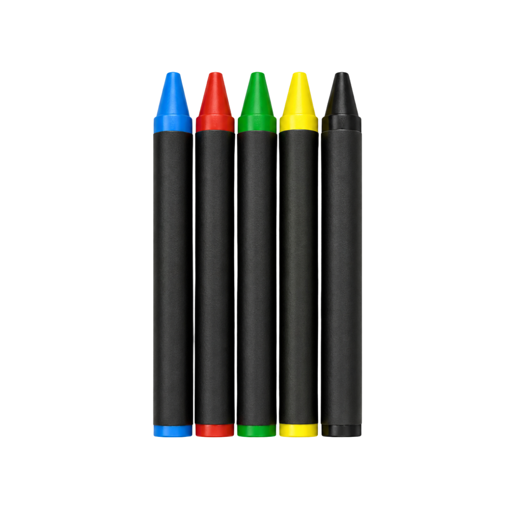 Bolsa, Tela ecólogica, Blanco, 28*23*10, de fuelle y 5 crayones de cera