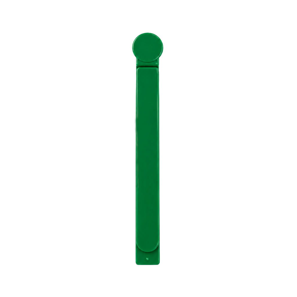 Clip, Plástico, Verde, 14 cm, para bolsa 26 cm abierto