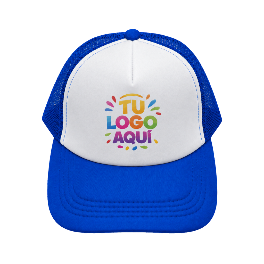 gorra, , azul reflex, para sublimar , malla cierre plastico