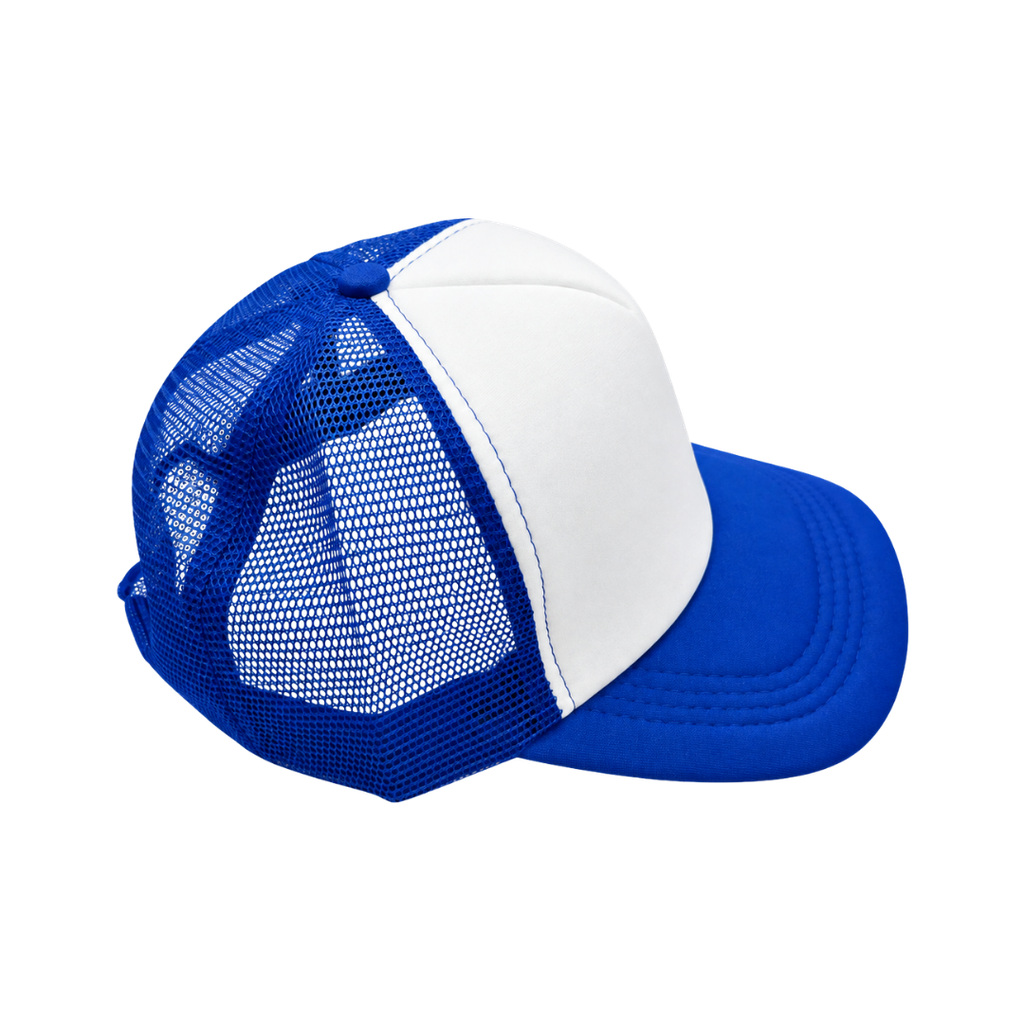 gorra, , azul reflex, para sublimar , malla cierre plastico