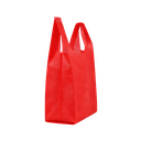 bolsa gabacha, tela ecológica, rojo, sellada 36*60*16 , cm 40 gsm