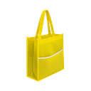 bolsa, tela ecológica, amarillo, 38*32*10cm centimetros, con bolsa delantera