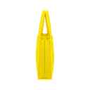 bolsa, tela ecológica, amarillo, 40*35*12 centimetros, con fuelle cosida