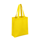 bolsa, tela ecológica, amarillo, 40*35*12 centimetros, con fuelle cosida