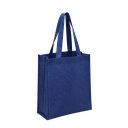 bolsa, tela ecológica, azul marino, 40*35*12 centimetros, con fuelle cosida