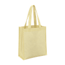 bolsa, tela ecológica, beige, 40*35*12 centimetros, con fuelle cosida