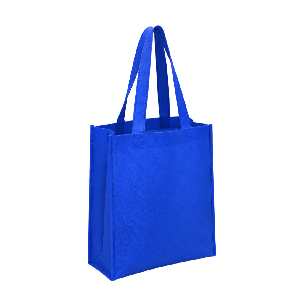 bolsa, tela ecológica, azul reflex, 40*35*12 centimetros, con fuelle cosida