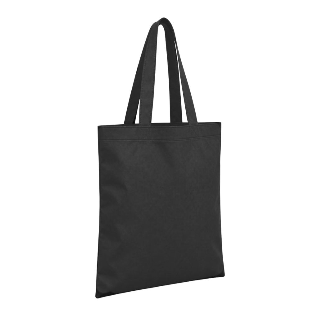 bolsa, tela ecológica, negro, 80 gsm  40*35 centimetros, plana sin fuelle cosida